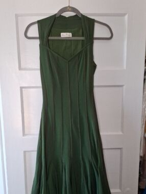 Sleeveless Forest Green Maxi Dress by Adrianna Papell